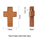 SUNNYCLUE 1 Box 60Pcs Wood Cross Pendants Mixed Color Natural Wooden Small Cross Charms Pendants for Religious Party Favors Necklace Jewelry Making DIY Craft Handmade Accessories WOOD-SC0001-03-2