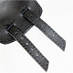 頭蓋骨の手袋と右側パンクレザークロス  ブラック  125x110mm AJEW-O016-A01R-8