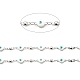 Enamel Flat Round with Evil Eye Link Chains CHS-G021-01P-04-2