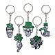Schlüsselanhänger mit bedruckten Acrylanhängern zum St. Patrick's Day KEYC-JKC00523-1