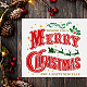 Fingerinspire pochoir joyeux Noël 11.8x11.8 pouce décoration de Noël modèle de peinture en plastique vous souhaitant un joyeux Noël et une bonne année mots pochoir pour murs en bois bricolage décor de Noël DIY-WH0391-0458-7