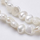 Fili di perle di perle d'acqua dolce coltivate naturali PEAR-P002-53B-3