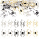 Pandahall 24Pcs 6 Color Glass Spider Pendant FIND-TA0003-07-1