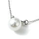 Collar con colgante de perlas de concha natural AJEW-Z025-04P-2