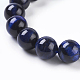 Natürlichen blauen Tigerauge Perlen Stränge X-G-G099-10mm-13-3
