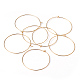 Accessoires de bijoux doré crochets d'oreilles plaquées laiton X-EC067-6NFG-4
