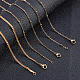 Unicraftale 6pcs 1.4/1.5/2 mm goldene Halskettenkette 17.7 Zoll (45 cm) Edelstahlkettenhalsketten mit Karabinerverschlüssen Kabelkette für DIY Halskettenschmuckherstellung MAK-UN0001-14G-4