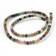 Frosted Round Natural Indian Agate Beads G-J338-02-4mm-2