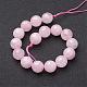 Chapelets de perles en quartz rose naturel G-G099-F12mm-15-4
