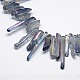 Electroplated Natural Quartz Crystal Beads Strands G-I109-06-3