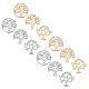 Unicraftale 3 styles 12pcs pendentifs arbre de vie breloques en métal hypoallergénique pendentif à breloques en acier inoxydable avec zircone cubique pour la fabrication de bijoux de bricolage couleur or et acier inoxydable STAS-UN0005-82-1