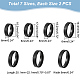 UNICRAFTALE 14Pcs Stainless Steel Plain Black Matte Band Ring 7 Sizes Laser Inscription Blank Finger Ring Metal Hypoallergenic Wedding Classical Ring for Jewerly Making RJEW-UN0002-52EB-3