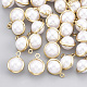 Abs de plástico imitación perla encantos X-KK-T035-66-1