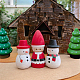 Olycraft20pcs未完成の木製クリスマスオーナメント木製雪だるまクリスマスツリーペグ人形diy木製人形お祭りの装飾用落書き描画おもちゃとdiy工芸品 WOOD-FG0001-06-5