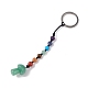 7 porte-clés en perles de pierres précieuses chakra KEYC-F036-01B-1