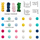 PandaHall Bead Braided Bracelet Making Kit 72pcs Silicon Beads 12 Colors Round Beads 8~10mm Spacer Beads with 6pcs Star Heart Cord Lock 4.4 Yards 4 Colors Nylon Thread for Bracelet Necklace Making DIY-PH0009-17-4