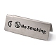 Una targa segnaletica per non fumatori in acciaio inossidabile STAS-GA0001-14-2