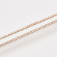 Латунь круглый змея цепи ожерелье материалы MAK-T006-11A-RG-3