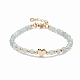 Bracelet de perles rondes en pierres naturelles mélangées à facettes BJEW-JB07080-4