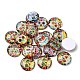 Half Round/Dome Candy Skull Pattern Glass Flatback Cabochons for DIY Projects X-GGLA-Q037-12mm-12-1