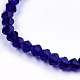 Bracelets extensibles en perles de verre bicône à facettes BJEW-T016-01C-3