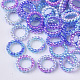 Anillos de unión de perlas de imitación de plástico abs OACR-N005-6mm-03-1