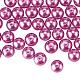 ジュエリーのための8ミリメートル栗色のガラスの真珠ビーズ小さなサテンの光沢の丸い緩やかなビーズ  約200個/箱  サクランボ色  8mm  穴：0.7~1.1mm  約200個/箱 HY-PH0001-8mm-058-2
