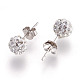 Regalos atractivos del día de san valentín para ella 925 pendientes de plata de ley con rhinestone de cristal austriaco Q286J011-3