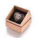 (vente d'usine de fêtes de bijoux) bagues réglables en verre galvanisé RJEW-JR00250-01-4
