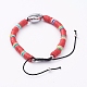 Handmade Polymer Clay Braided Beads Bracelets BJEW-JB05054-05-2