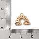 Латунные микропаве прозрачные подвески с фианитом KK-C062-060G-3