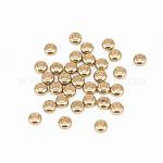 Brass Spacer Beads, Nickel Free, Rondelle, Raw(Unplated), 3x2mm, Hole: 1.5mm