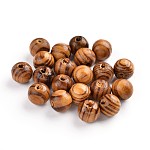 Perles rondes en bois naturel, teinte, sans plomb, burlywood, 10x9mm, Trou: 2~3.5mm, environ 1410~1720 pcs/500 g