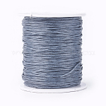 Cordons de fil de coton ciré, grises , 1mm, environ 100yards/rouleau (300pied/rouleau)
