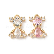 Латунные микро проложить кубического циркония подвески KK-C099-08G-01