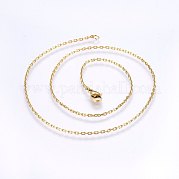 Ожерелья из цепей из нержавеющей стали 304 NJEW-F221-08G