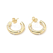 Серьги-гвоздики с акриловым жемчугом EJEW-G288-38G