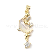 Латунные микро проложить кубического циркония подвески KK-L239-043G