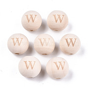 Незаконченная натуральная древесина европейский бисер WOOD-S045-143A-01W