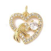 Подвески из латуни и прозрачного циркония с покрытием стойки KK-L216-050G