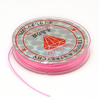 Gioielliere circa 65 yarde filo elastico lucido tratto 0.8mm filo di  poliestere lavorazione filo fai da te per braccialetti creazione di  gioielli con pietre preziose perline cucito artigianale - colore rosa  all'ingrosso 