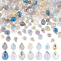 210шт 14 цвета гальванические прозрачные стеклянные бусины&nbsp;EGLA-PH0001-50