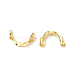 Drahtschutz und -protektoren aus chirurgischem Edelstahl 304, echtes 18k vergoldet, Bohrung: 0.8 mm, 4.5~4.6x6~6.7x1.4 mm