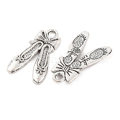 Балетная обувь тибетском стиле гальванического цинка подвески&nbsp;TIBEP-N006-04