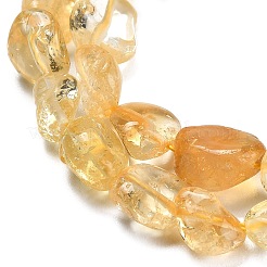 Природный желтый кварц нитей бисера&nbsp;G-G337-B02-8x10mm