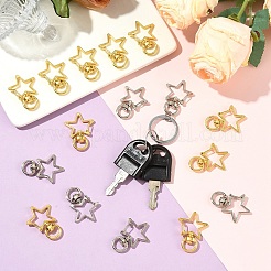 20 комплект поворотных застежек из сплава в форме звезды&nbsp;DIY-YW0017-37G