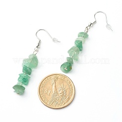 Orecchini pendenti in perle di avventurina verde naturale&nbsp;EJEW-JE04649-03