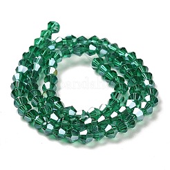 Прозрачные стеклянные бусины гальваническим пряди&nbsp;LS-EGLA-A039-T2mm-B10