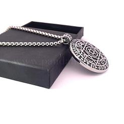 Двусторонняя звезда Давида из нержавеющей стали с подвеской для мужчин LN0589