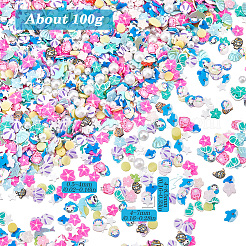 1 набор кабошонов из полимерной глины с морской тематикой&nbsp;MRMJ-SC0001-34